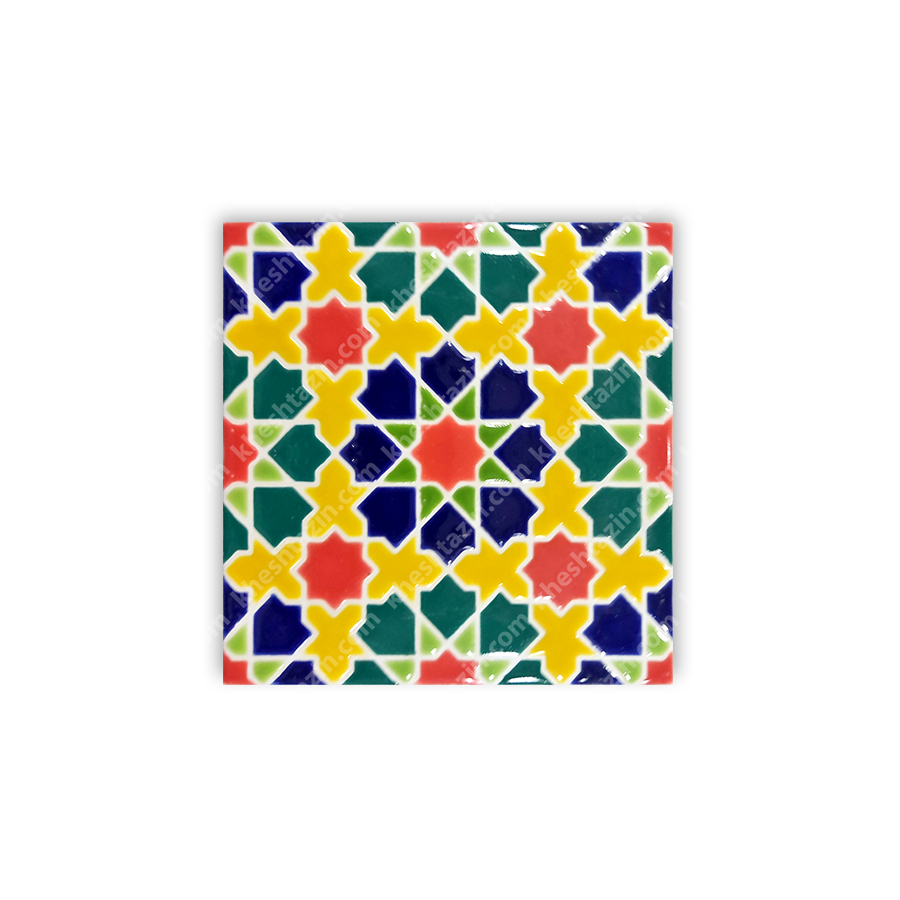  کاشی هفت رنگ طرح هندسی مراکشی