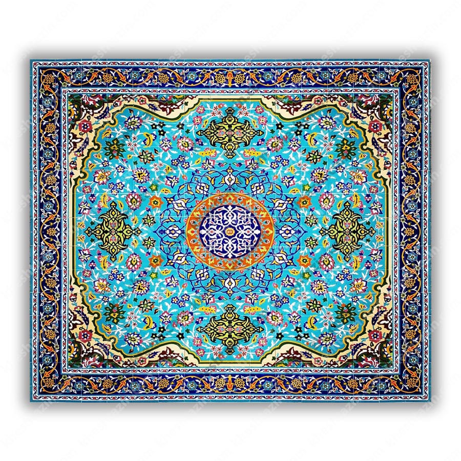  کاشی هفت رنگ طرح قالیچه