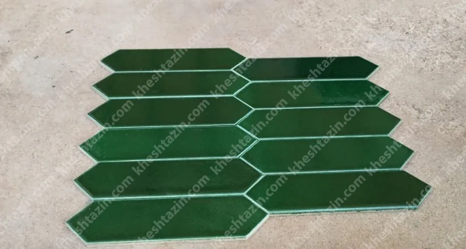 کاشی،  سرامیک مترویی سرتیز رنگ سبز غازی - تصویر 5