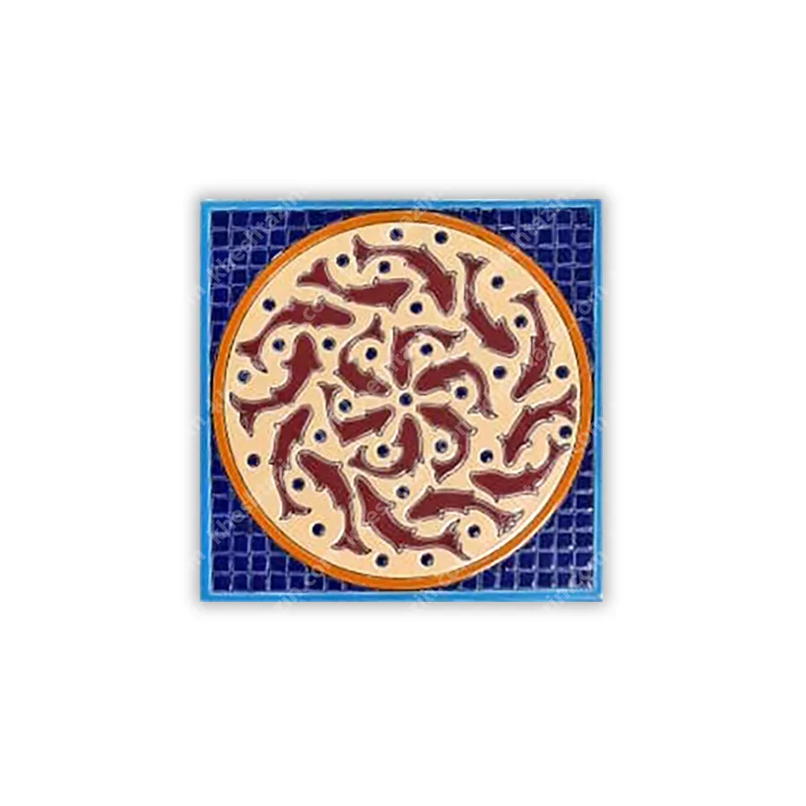 کاشی هفت رنگ طرح گردون ماهی