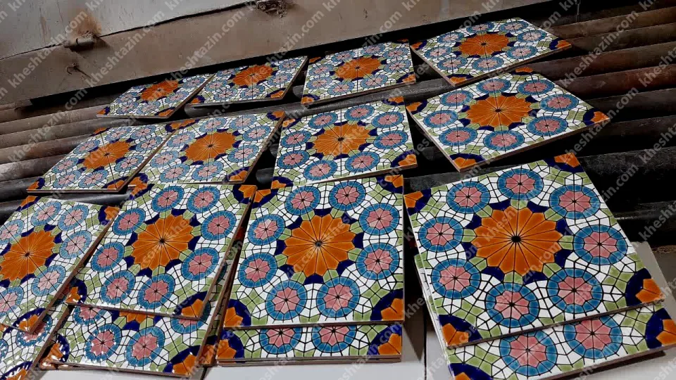 کاشی هفت رنگ طرح هندسی  کد: GP-300 - تصویر 5