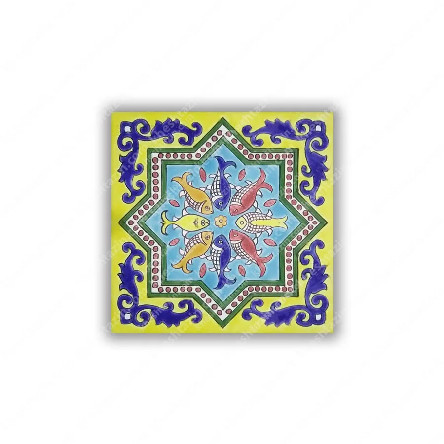 تابلو کاشی طرح حوض ماهی