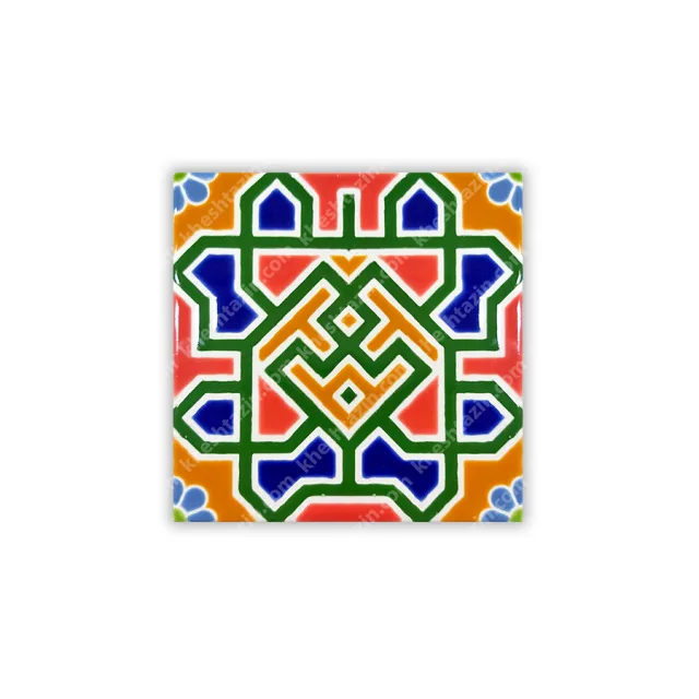 کاشی هفت رنگ طرح هندسی