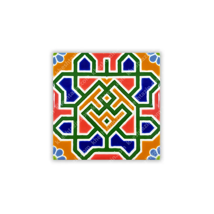 کاشی هفت رنگ طرح هندسی