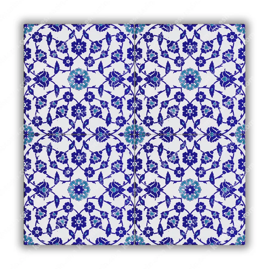 کاشی سرامیک طرح «نیلوفر فیروز» - تصویر 2