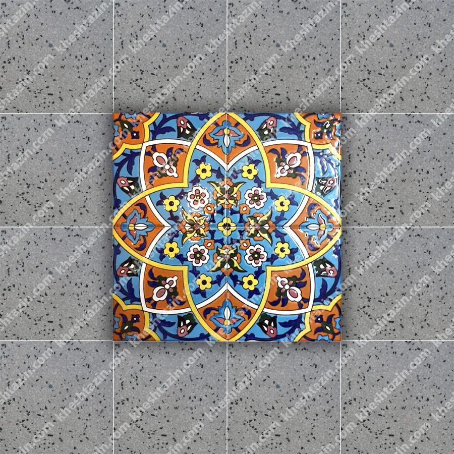 کاشی سرامیک طرح شمسه و گلستان - تصویر 2