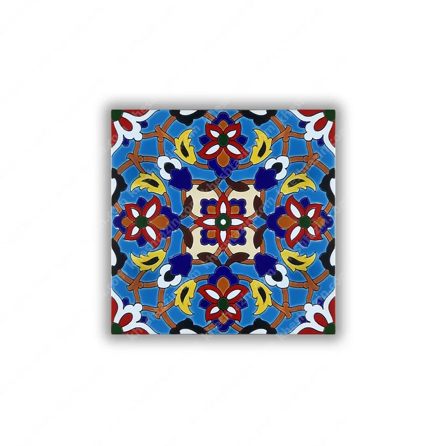 کاشی سرامیک طرح خورشید فیروزه