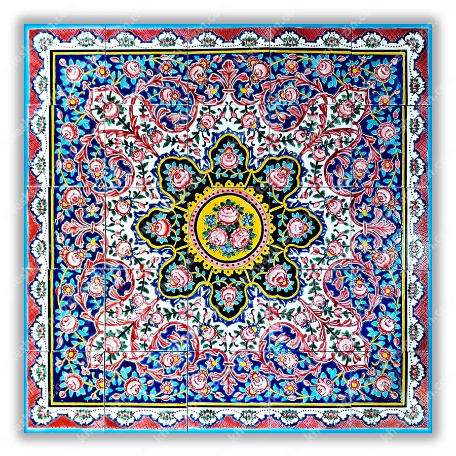 تابلو کاشی طرح نگارگری  ایرانی