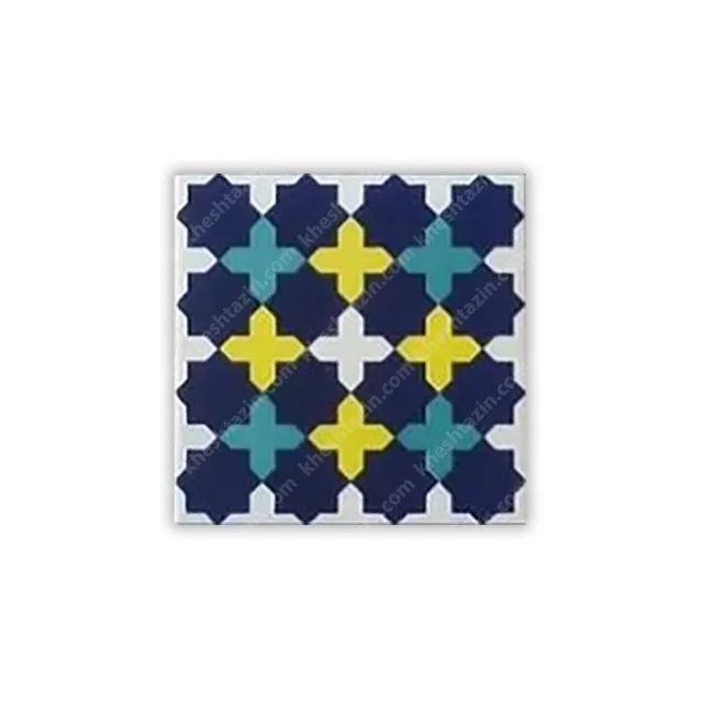 کاشی هفت رنگ طرح هندسی