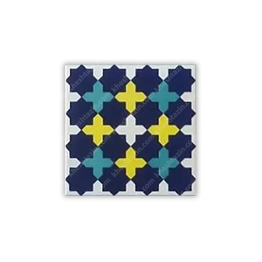 کاشی هفت رنگ طرح هندسی