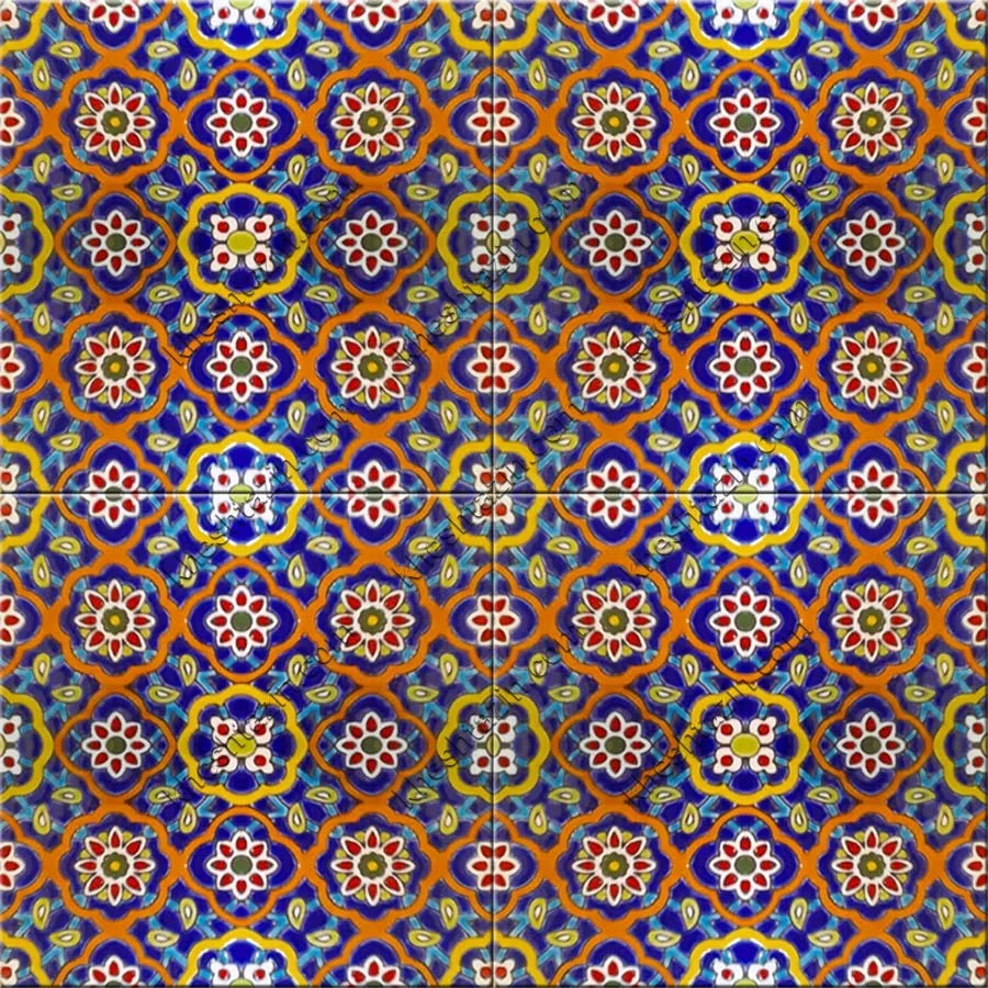 کاشی هفت رنگ طرح سنتی کد: TP-129 - تصویر 3