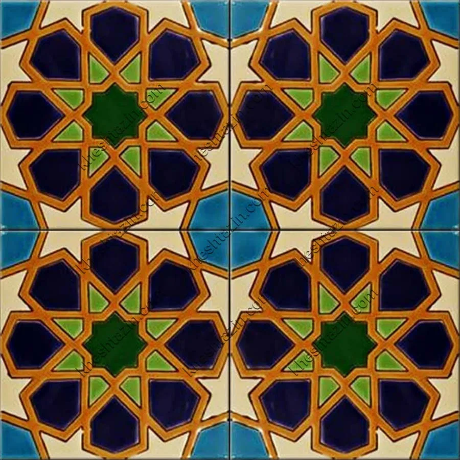کاشی هفت رنگ طرح هندسی کد: GP-302 - تصویر 3