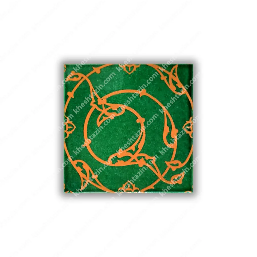 کاشی سرامیک طرح «گره سلیمی سبز»