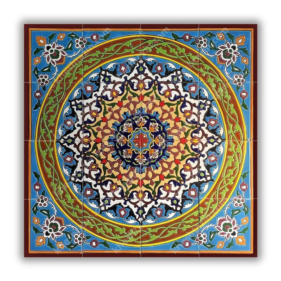 کاشی هفت رنگ طرح شمسه