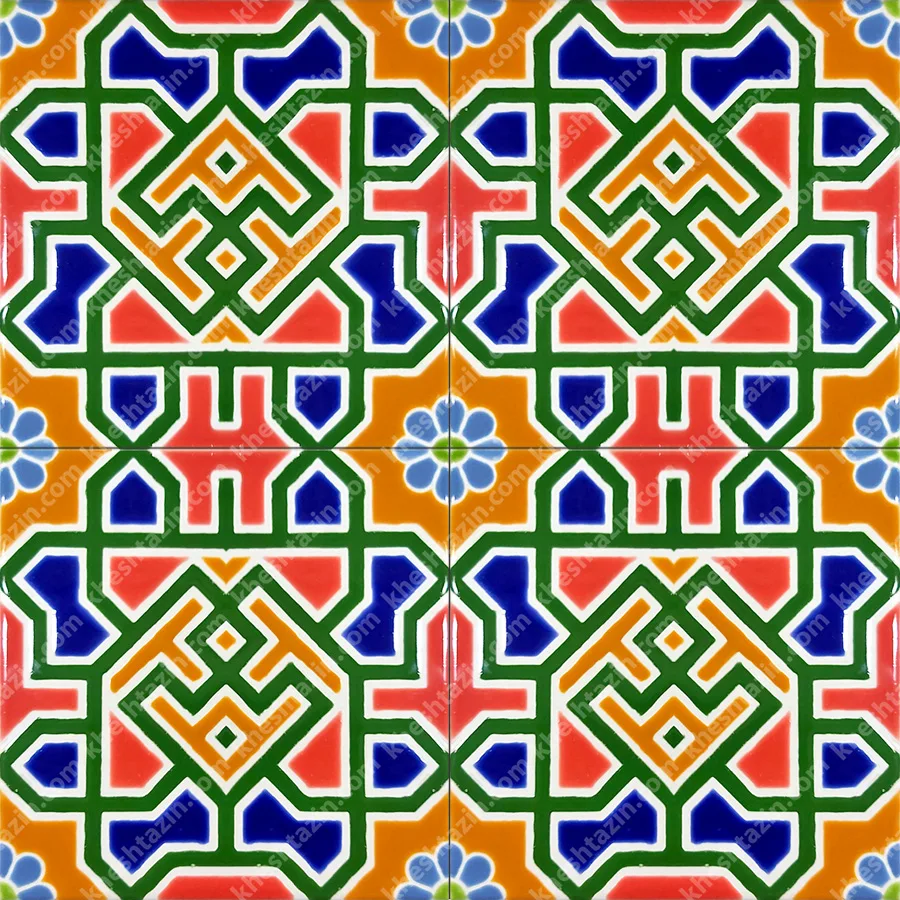 کاشی هفت رنگ طرح هندسی - تصویر 2