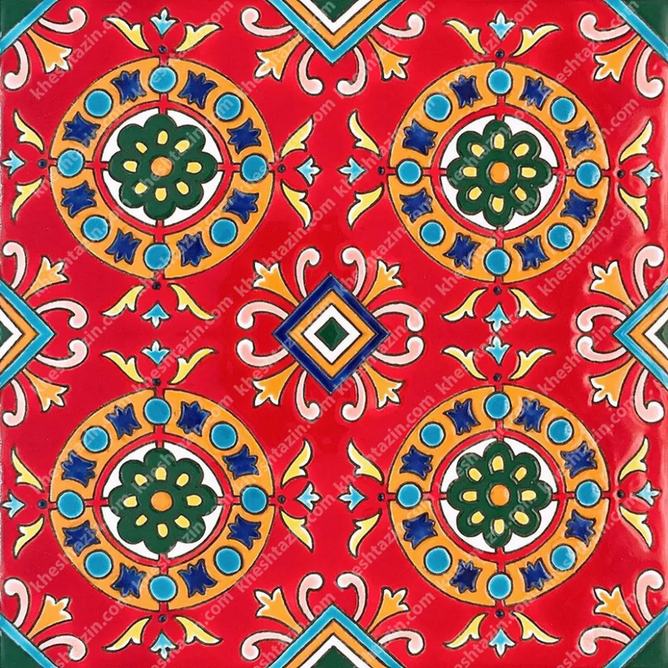 کاشی هفت رنگ طرح سنتی کد: 1537 - تصویر 2