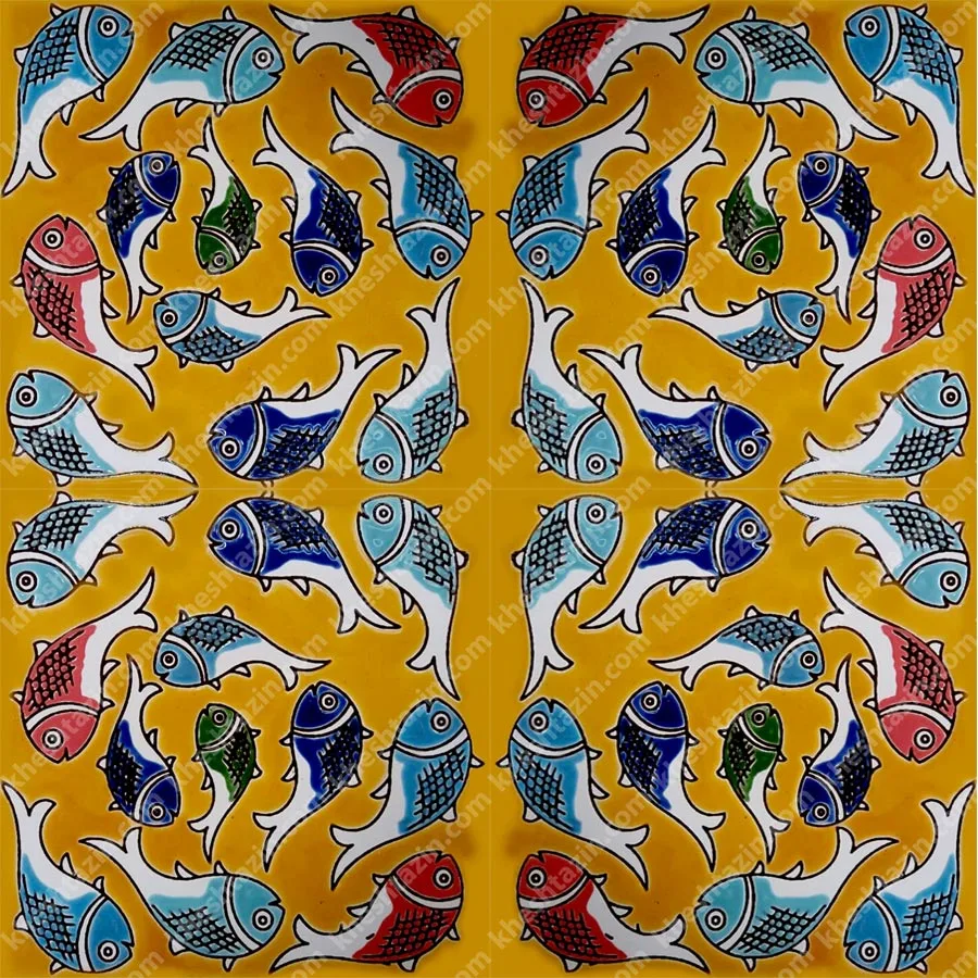 کاشی هفت رنگ طرح ماهی - تصویر 2