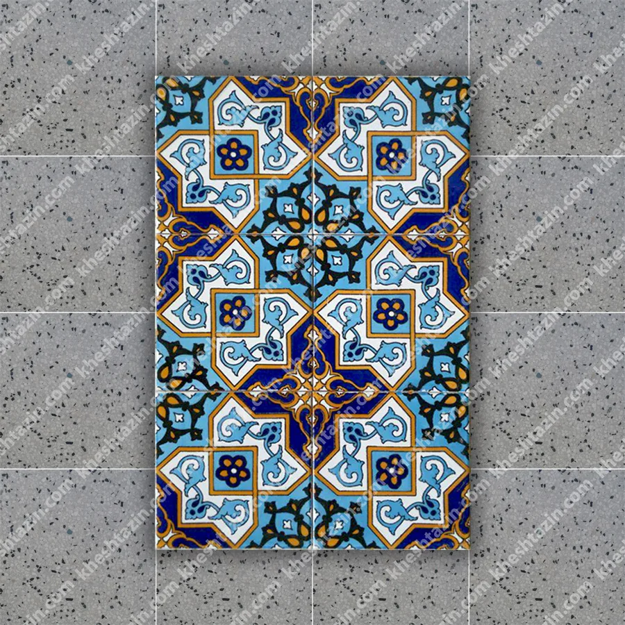 کاشی سرامیک طرح گره چینی اسلیمی - تصویر 2