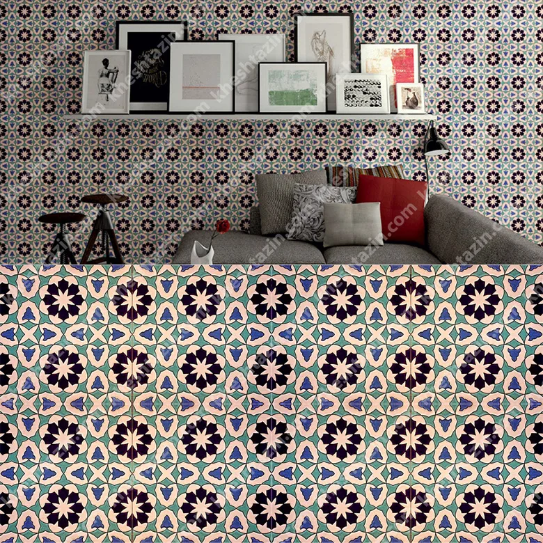 کاشی هفت رنگ طرح هندسی مراکشی - تصویر 3