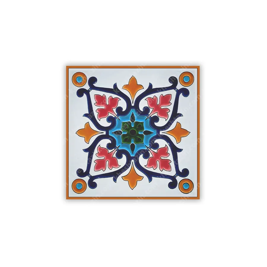 کاشی هفت رنگ طرح ترنج سرخ 