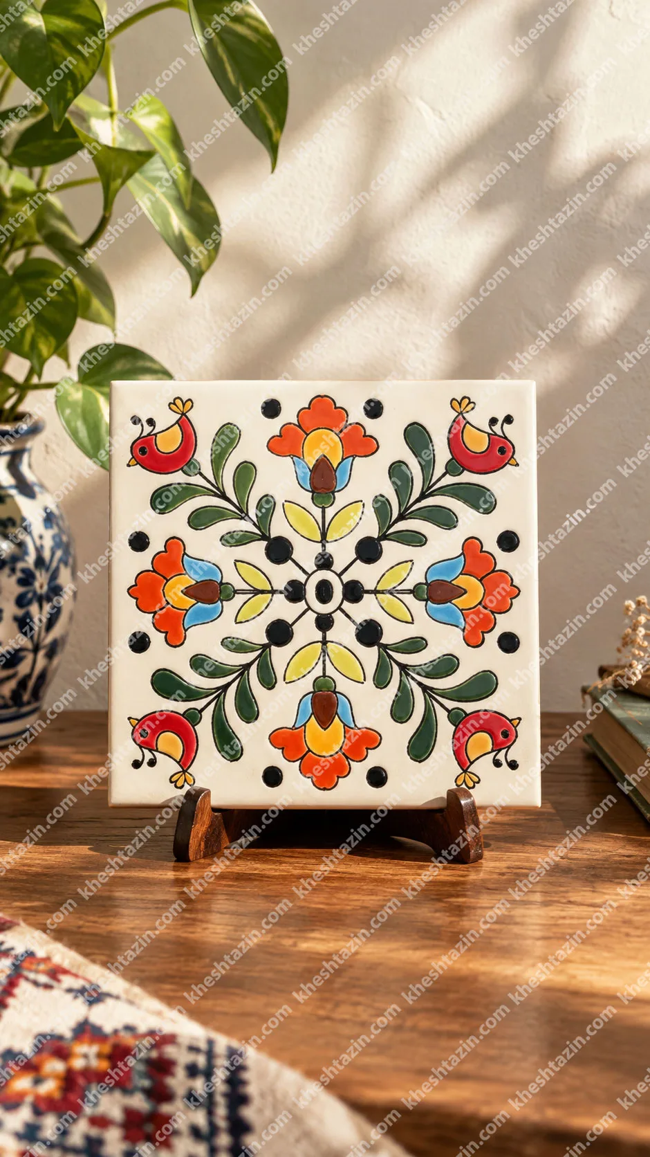 کاشی و سرامیک طرح «گلزار و چکاوک» - تصویر 3