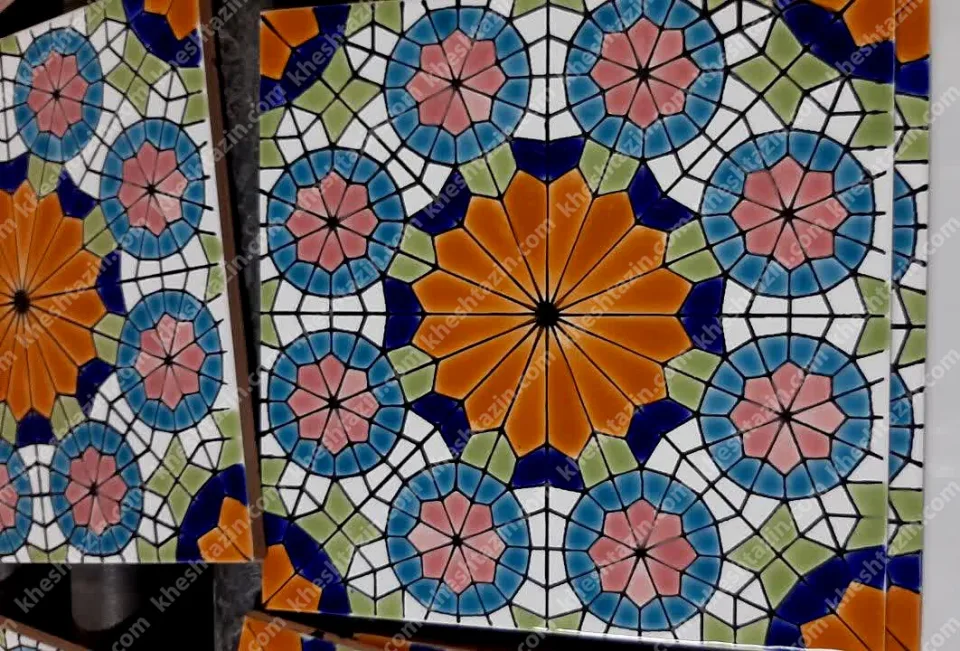 کاشی هفت رنگ طرح هندسی  کد: GP-300 - تصویر 4