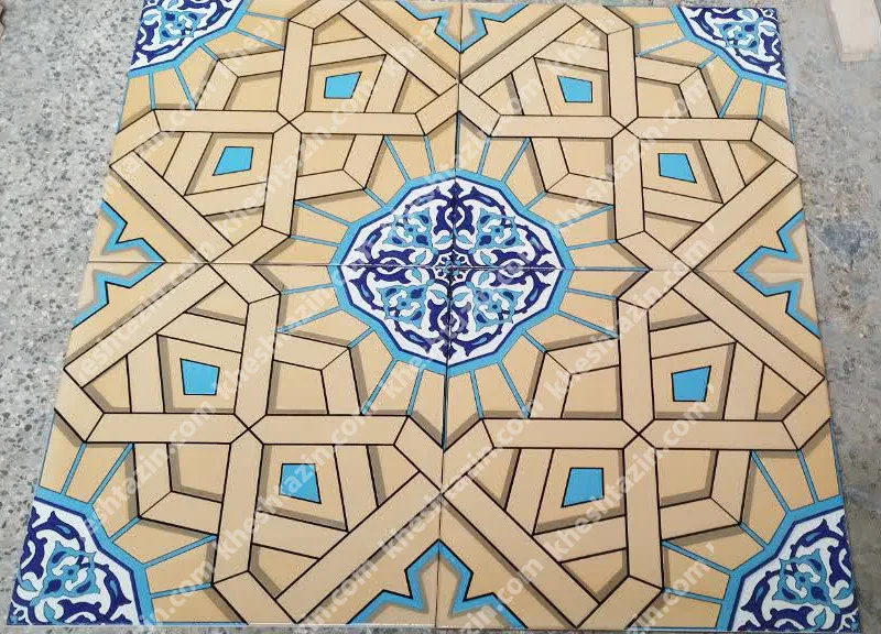 کاشی سرامیک هندسی طرح آجر معقلی - تصویر 4
