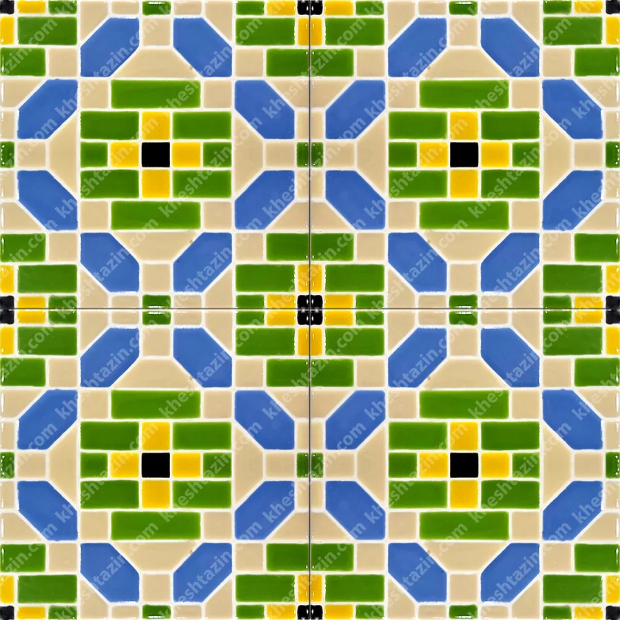 کاشی هفت رنگ طرح هندسی - تصویر 2