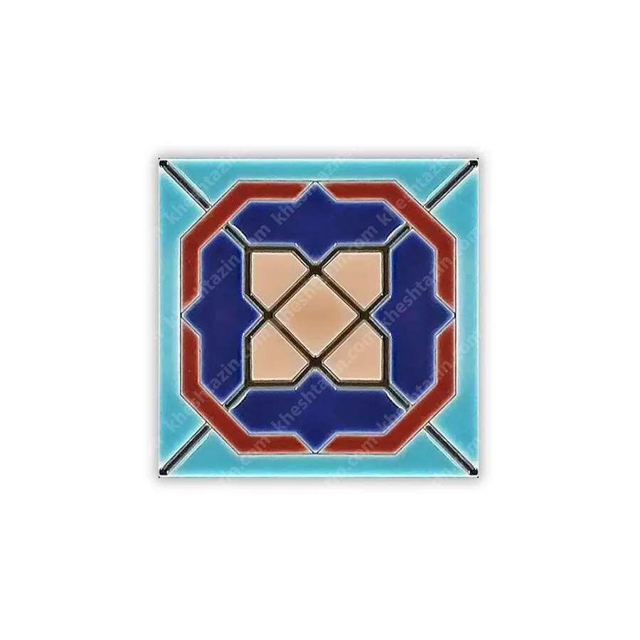 کاشی هفت رنگ طرح هندسی