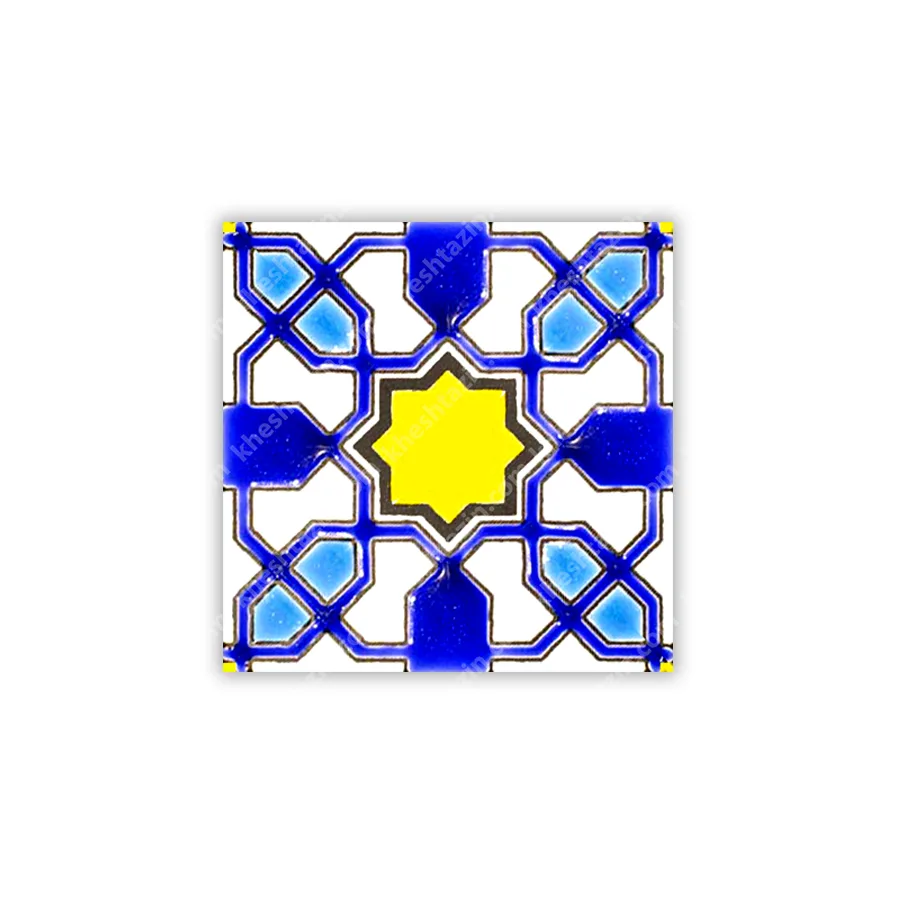 کاشی هفت رنگ طرح هندسی