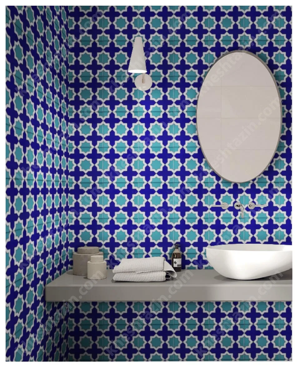 کاشی هفت رنگ طرح هندسی کد: GP-301 - تصویر 4