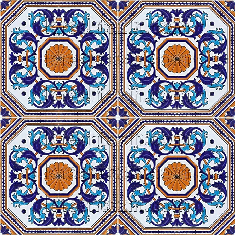 کاشی سرامیک طرح پیچک فرنگی
