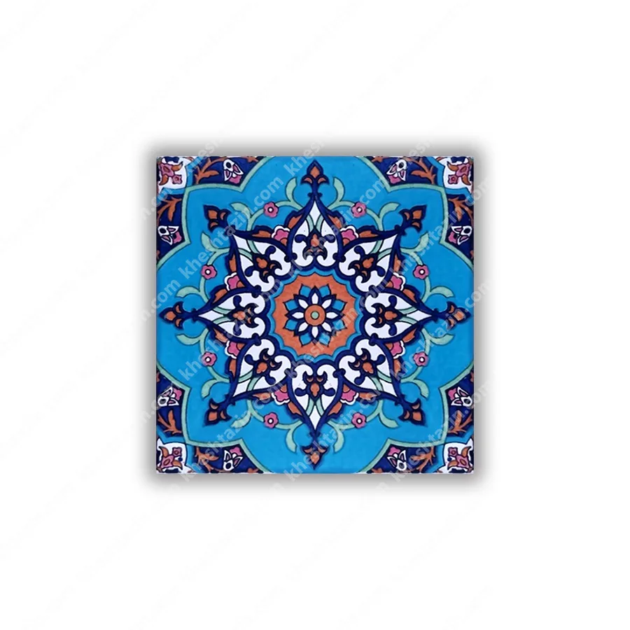 کاشی سرامیک طرح شمسه فیروزه‌ فام