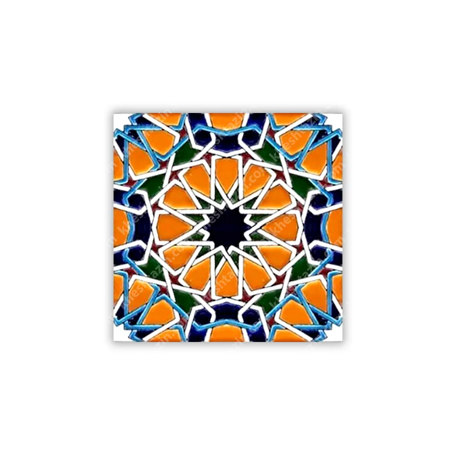 کاشی هفت رنگ طرح هندسی مراکشی