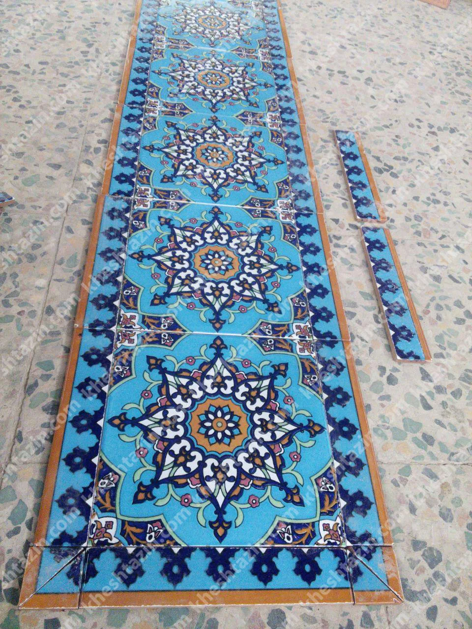 کاشی سرامیک طرح شمسه فیروزه‌ فام - تصویر 3