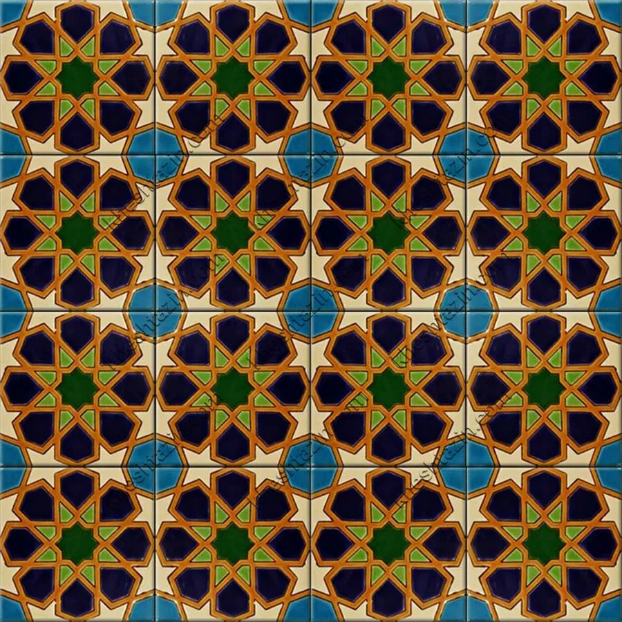 کاشی هفت رنگ طرح هندسی کد: GP-302 - تصویر 2