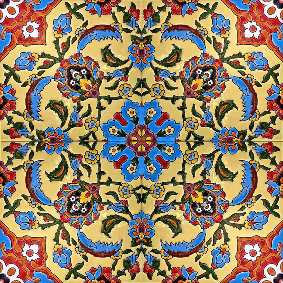 کاشی سرامیک طرح شمسه زرین - تصویر 3