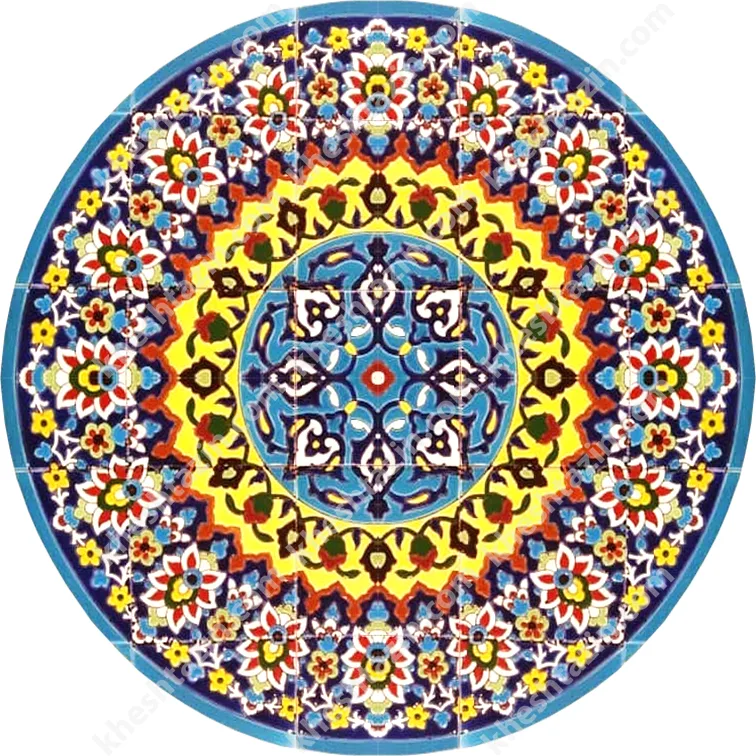 سرامیک طرح قالیچه دایره - تصویر 2