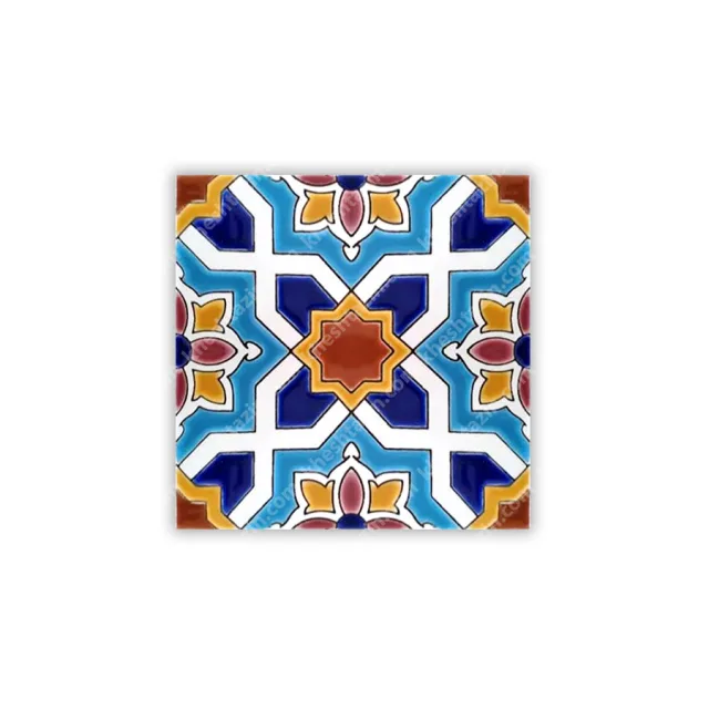کاشی هفت رنگ طرح هندسی