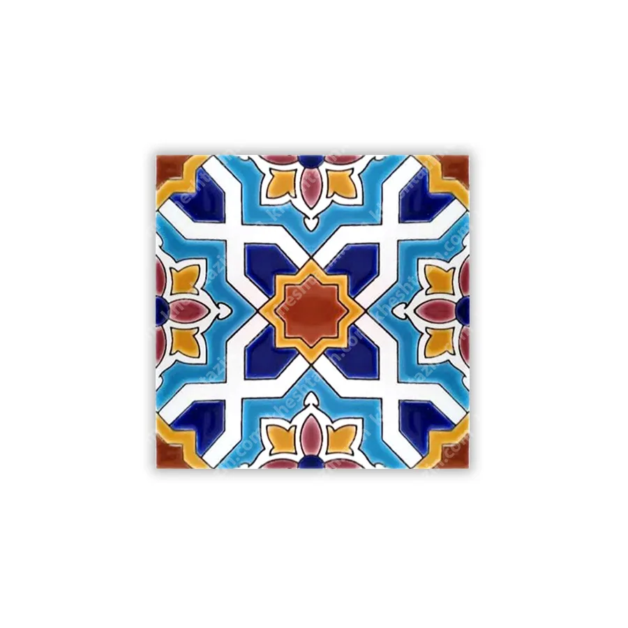 کاشی هفت رنگ طرح هندسی