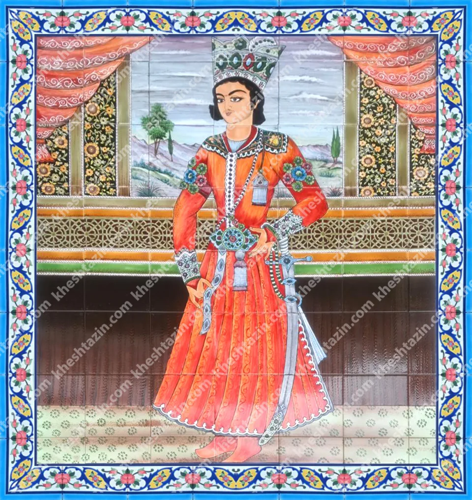 تابلو کاشی نگارگری عباس میرزا - تصویر 2