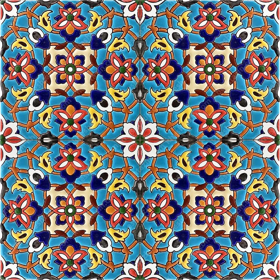 کاشی سرامیک طرح خورشید فیروزه - تصویر 3