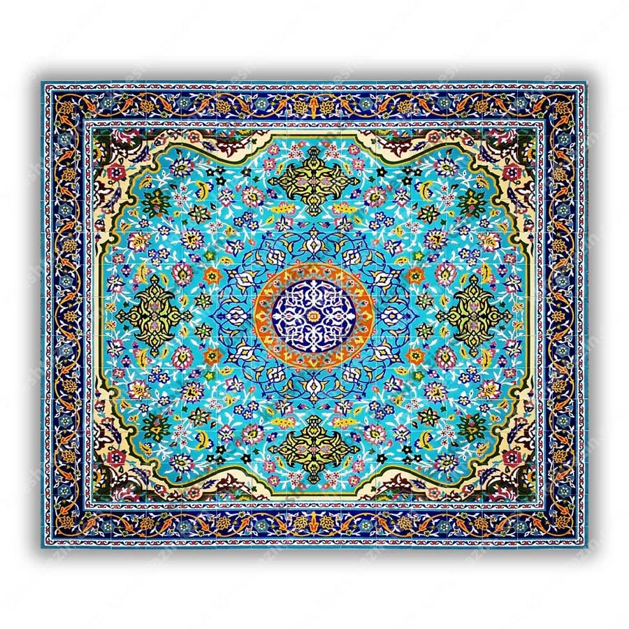 کاشی هفت رنگ طرح قالیچه