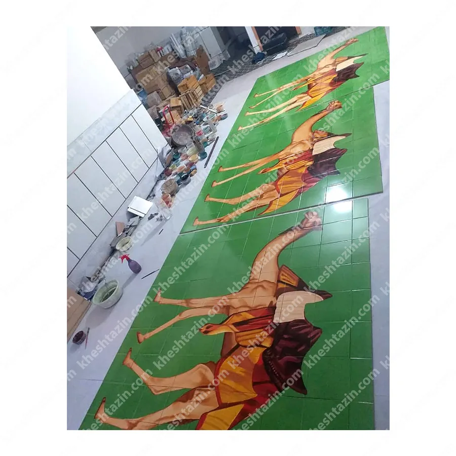 تابلو کاشی طرح کاروان شتر