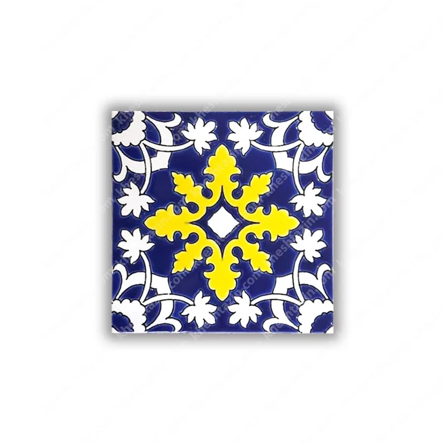 کاشی طرح شمسه و لاجورد
