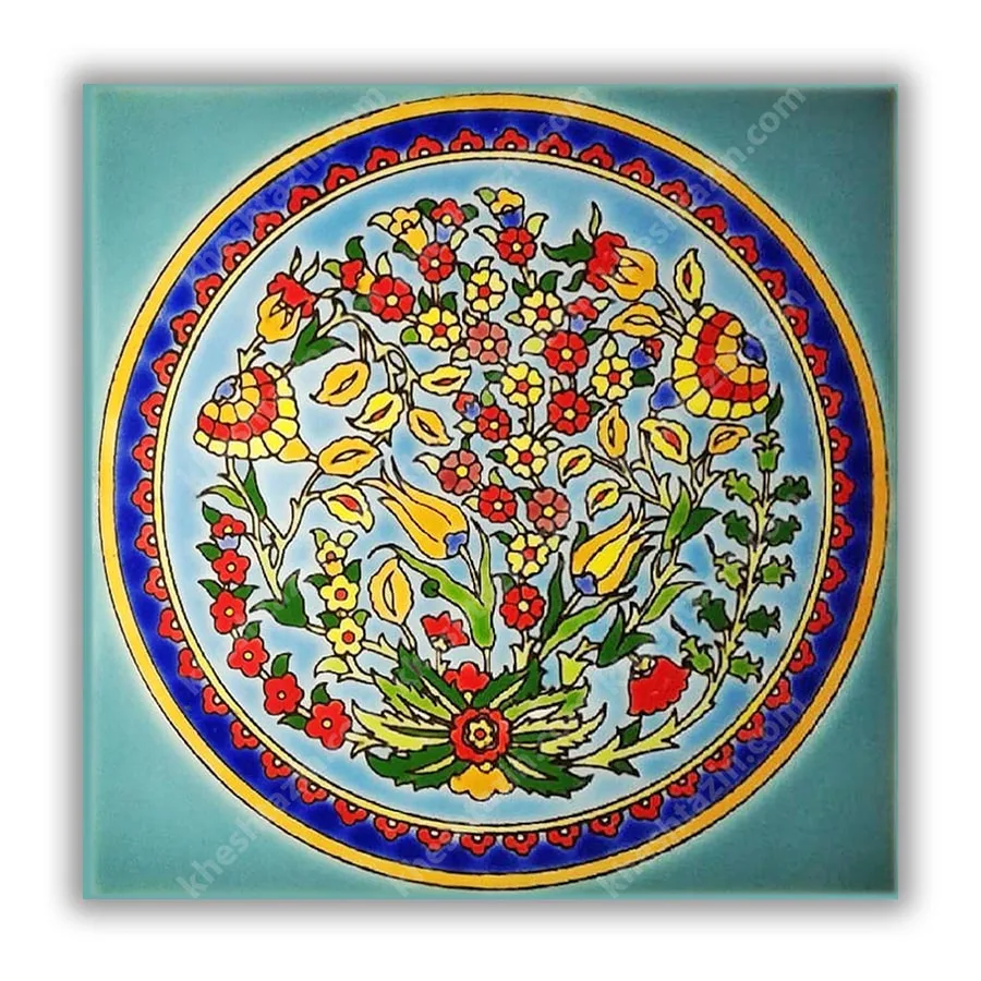 کاشی هفت رنگ طرح باغچه