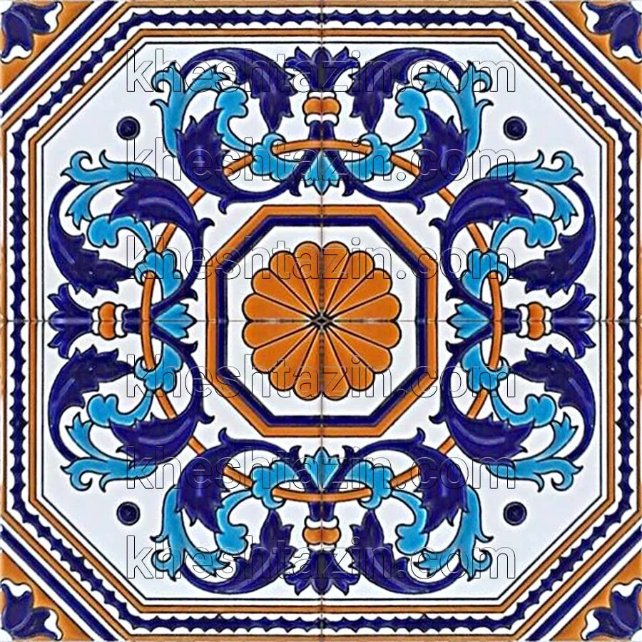 کاشی سرامیک طرح پیچک فرنگی