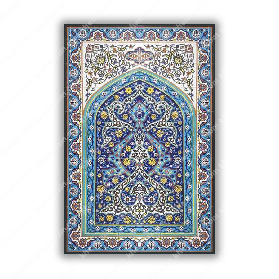  تابلو کاشی هفت رنگ طرح اسلیمی