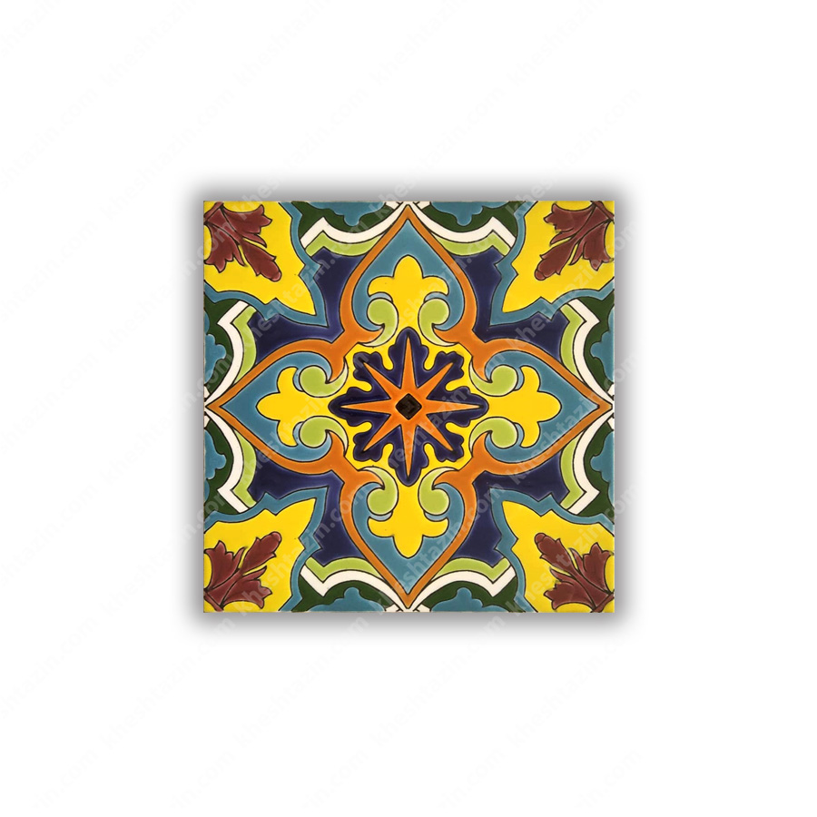  کاشی هفت‌رنگ طرح اسلیمی خورشیدی – سری تابان (Taban Solar Series)